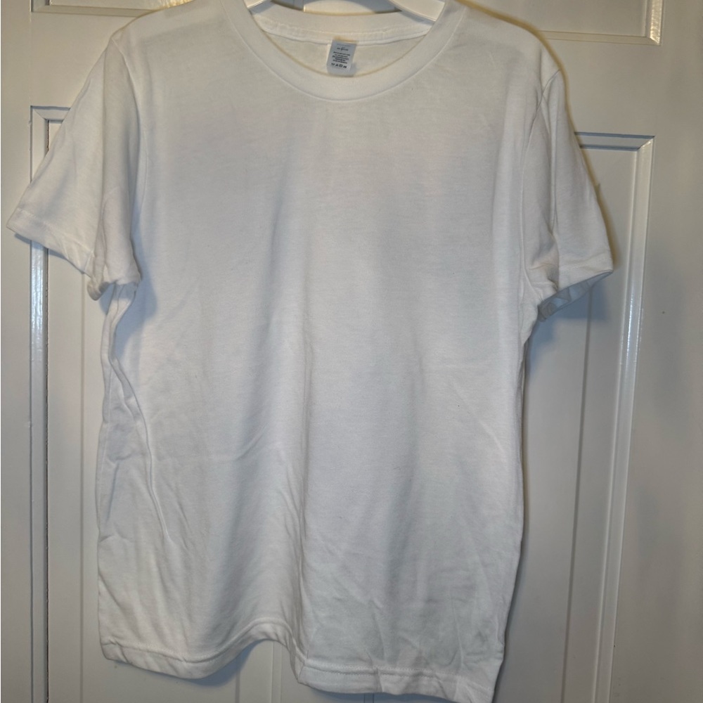 Set of 6Tultex Kids White Short Sleeve Tees